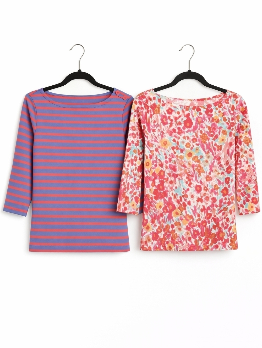 J.McLaughlin Preppy Catalina Cloth Bundle Set Tops in Stripe + Floral Small